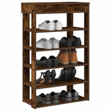 Shoe Rack Smoked Oak 60x30x98 cm Engineered Wood 859927