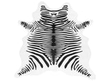 Rug Black and White 120x170 cm Zebra Pattern Washable 136623