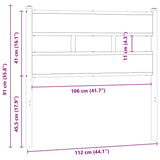 Replace Headboard Sonoma Oak 107 cm Iron and Engineered Wood 4017132