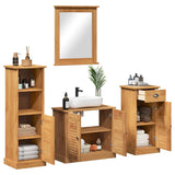 Bathroom Furniture Set VIGO 4 pcs Honey Brown Solid Pine Wood 3328545