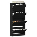 Shoe Cabinet Black oak 80 x 21 x 163.5 cm Engineered wood 3334027