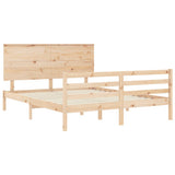Bed Frame without Mattress King Size Solid Wood 3195226
