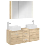 Bathroom Furniture Set 4 pcs Sonoma Oak 3406785