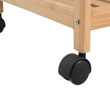 Kitchen Trolley with Wheels Natural 46 x 38 x 76 cm Bamboo 42028297