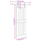 Sliding Door NARVIK Natural and Black 80 x 210 cm 3445300