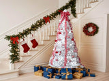6 FT Fully Decorated Pre-lit Christmas Tree, Pop Up Artificial Xmas Tree with 100 Warm Lights and 42562469