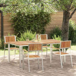 Garden Dining Set 5 pcs Brown Solid acacia wood 3334793