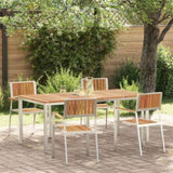 Garden Dining Set 5 pcs Brown Solid acacia wood 3334793