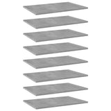 Bookshelf Boards 8 pcs Concrete Grey 60x40x1.5 cm Engineered Wood 805259