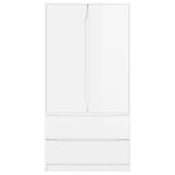 Bathroom Cabinet with Door High Gloss White 79.5 x 49 x 156 cm 3406249