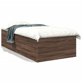 Bed Frame without Mattress Brown Oak 100x200 cm 3280964