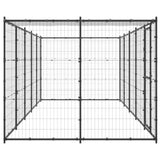 Outdoor Dog Kennel Steel with Roof 12.1 m 3082294