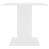 800252 Dining Table White 80x80x75 cm Engineered Wood