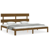 Bed Frame without Mattress Honey Brown 200x200 cm Solid Wood Pine 3193554