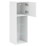 TV Cabinets with LED Lights 2 pcs White 30.5x30x90 cm 837002