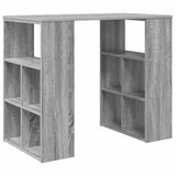 Desk with Shelf Grey Sonoma 90 x 50 x 75 cm Engineered Wood 869511