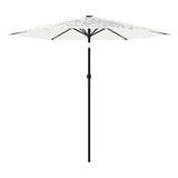 Garden Parasol with Steel Pole White 268x268x226 cm 4005104