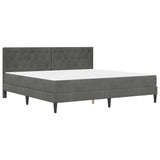 Bed Frame with Mattress Dark Grey 180 x 200 cm Velvet 3415260