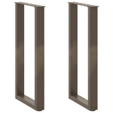 Console Table Legs U-Shaped 2 pcs Natural Steel 38x cm Steel 4013175