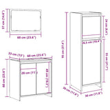 3 Piece Bathroom Furniture Set Artisan Oak Engineered Wood 3328564