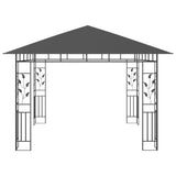 ZNTS Gazebo with Mosquito Net&LED String Lights 3x3x2.73m Anthracite 3070316