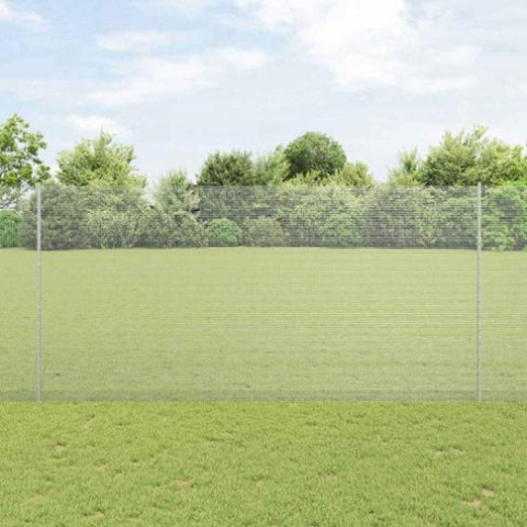 Fence with Posts Silver 1.5 x 10 m Steel 3336337