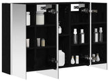 Bathroom Mirror Cabinet Black Oak 73.5 x 15.5 x 70 cm 889256