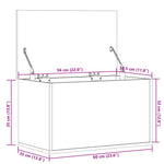 ZNTS Storage Box Concrete Grey 60x35x35 cm Engineered Wood 840677