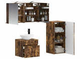 Bathroom Furniture Set 4 pcs Smoked Oak 3407459
