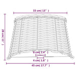 ZNTS Lamp Shade Brown Ø45x28 cm Wicker 364394