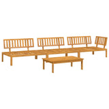 ZNTS 4 Piece Garden Pallet Sofa Set Solid Wood Acacia 3209428