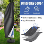 ZNTS 280cm Garden Parasol Cover Patio Umbrella Heavy Duty Waterproof Furniture Protector 59772738