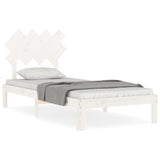 Bed Frame without Mattress White 90x200 cm Solid Wood Pine 3193712