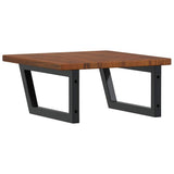 Basin Shelf Wall Mounted Steel and Solid Wood Oak 3302403