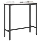 Table White 100 x 40 x 101 cm Engineered Wood and Steel 873783