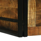 Storage Box Brown and Black 80 x 50 x 50 cm Rough Mango Wood 4016745