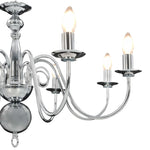 Chandelier Silver 8 x E14 Bulbs 281618