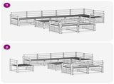 Outdoor Sofa Set 9 pcs Natural Solid Acacia Wood 3373699