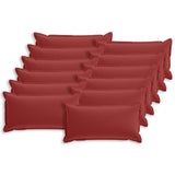 Cushion Cover 12 pcs HOUTEN Wine Red 40 x 80 cm Polyester 918321