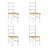5 Piece Dining Set PANAMA White Solid Wood Pine 3345211