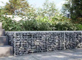 Gabion Basket with Cover 100x100x50 cm Galvanised Iron 3295178