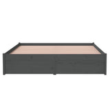 Bed Frame without Mattress Grey Solid Wood 140x200 cm 814951