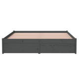 Bed Frame without Mattress Grey Solid Wood 140x200 cm 814951