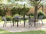Garden Dining Set 5 pcs Anthracite Powder-Coated Steel 3379284
