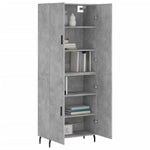 Highboard Concrete Grey 69.5x34x180 cm Engineered Wood 3195695