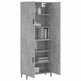 Highboard Concrete Grey 69.5x34x180 cm Engineered Wood 3195695