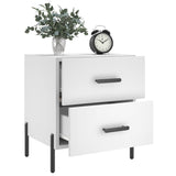 Bedside Cabinet White 40x35x47.5 cm Engineered Wood 827324