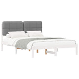 Bed Frame with Upholstered Headboard Light Grey 160 x 200 cm 877968
