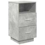 ZNTS Bedside Cabinet with 2 Drawers Concrete Grey 36x36x68 cm 858584