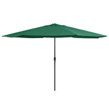 Garden Parasol with Metal Pole 390 cm Green 47379